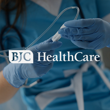 BJC HealthCare logo and work example
